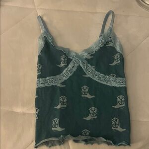 Urban Outfitters Out from Under Teal Lace tank top